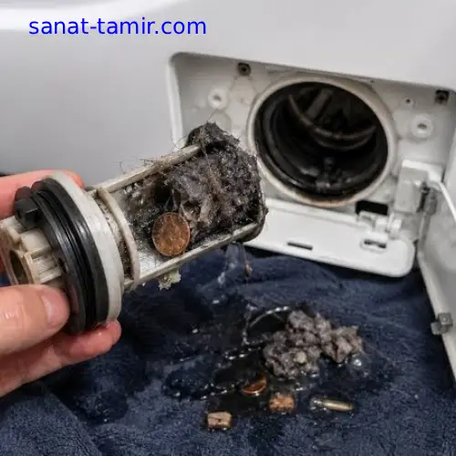 نشتی از فیلتر تخلیه لباسشویی